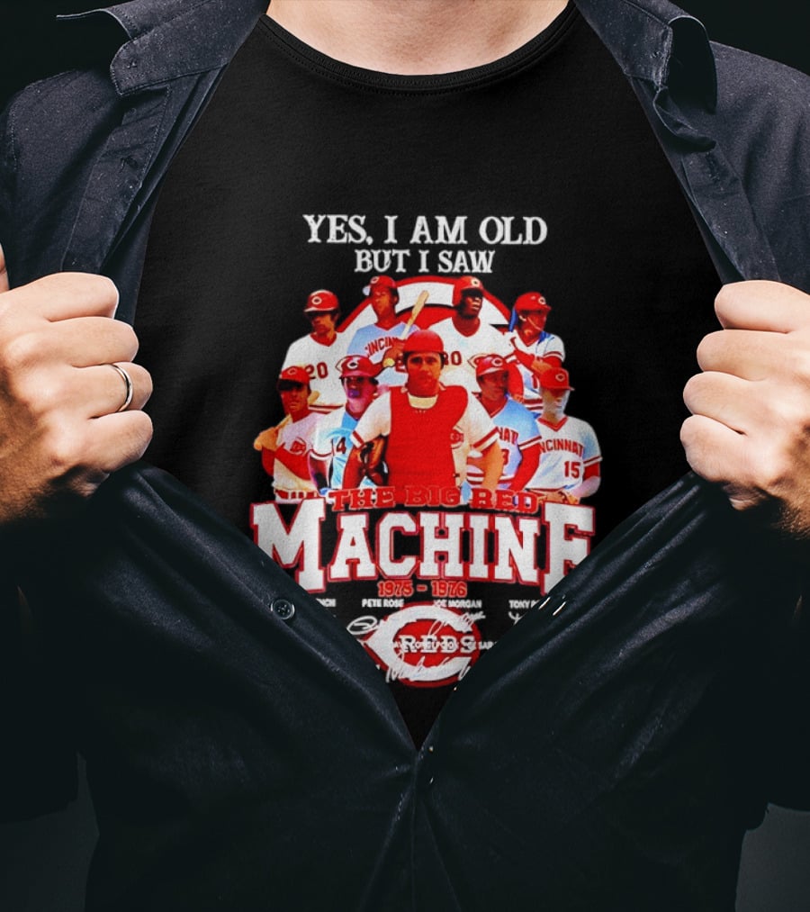 Cincinnati Reds Legendary Players The Big Red Machine 1975 To 1976 T-Shirt