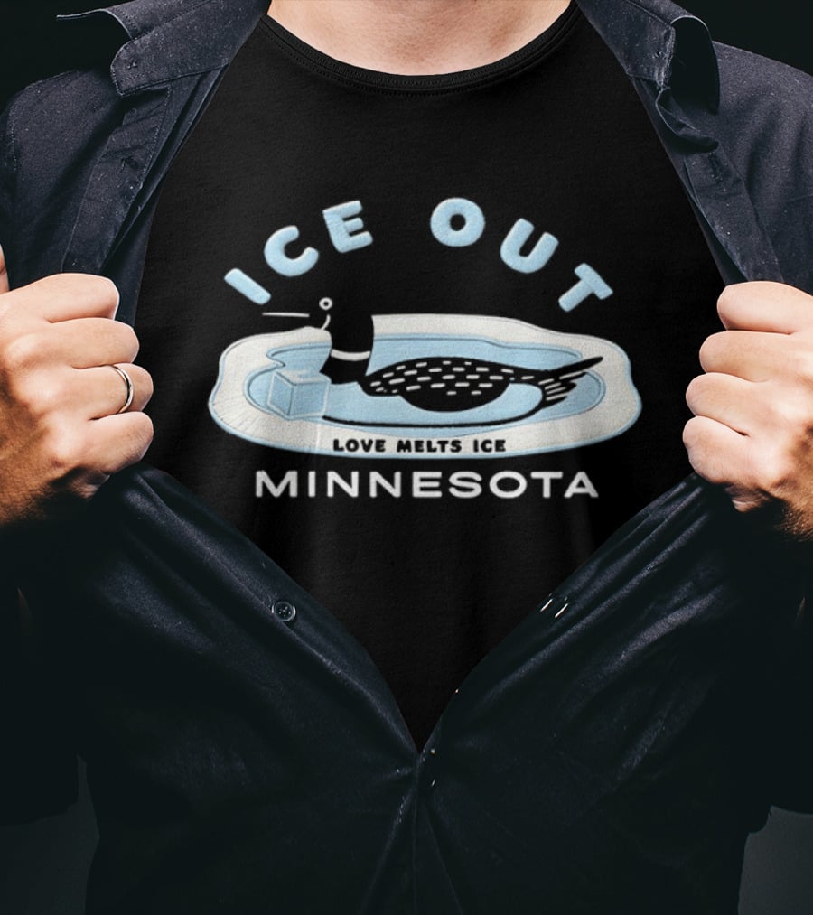 Ice Out Love Melts Ice Minnesota T-Shirt