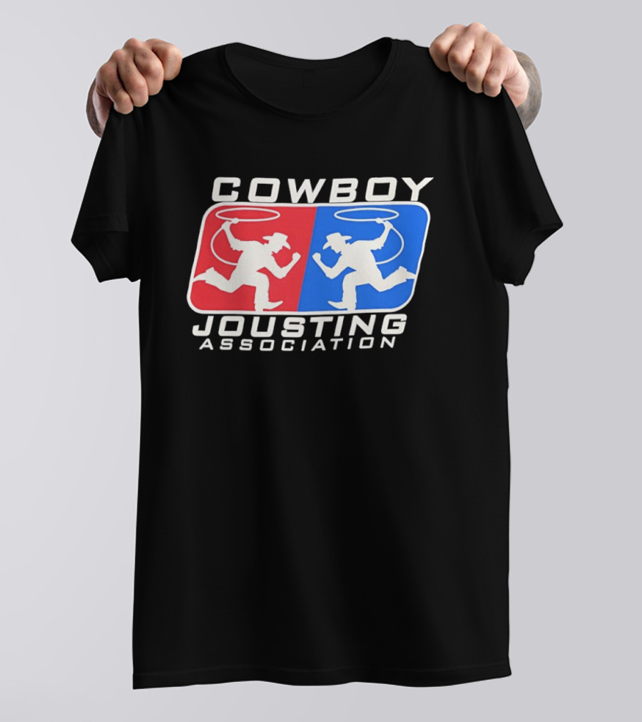 Cowboy Jousting Association Lasso Duel Red Blue Classic Competition T-Shirt