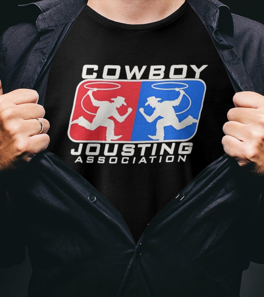 Cowboy Jousting Association Lasso Duel Red Blue Classic Competition T-Shirt