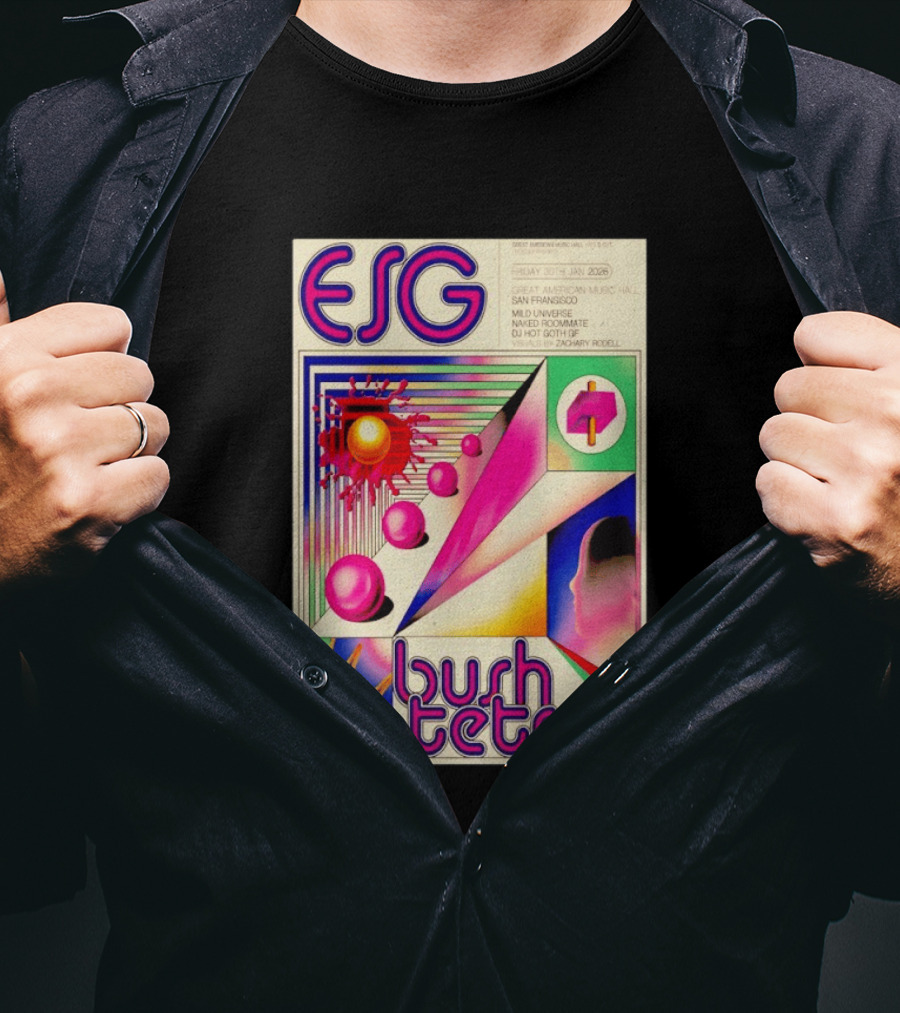 ESG Bush Tetras Live San Francisco January 30 2026 Concert Great American Music Hall T-Shirt