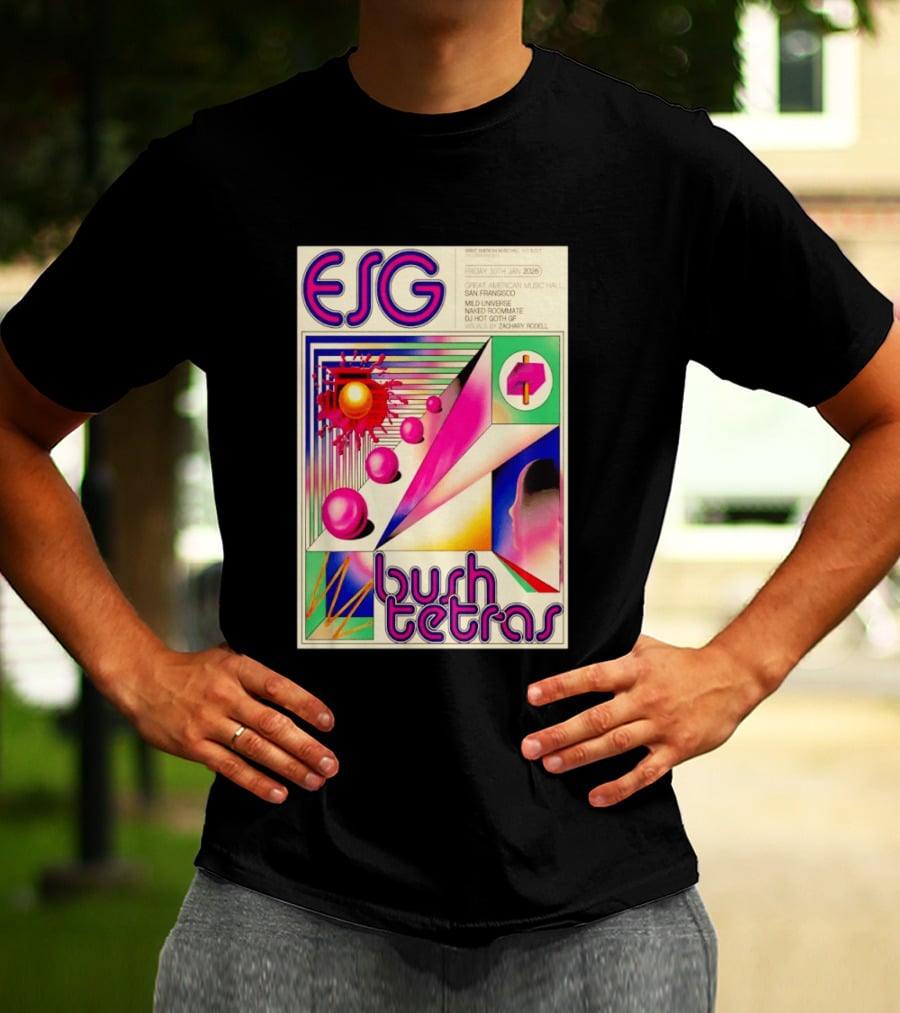 ESG Bush Tetras Live San Francisco January 30 2026 Concert Great American Music Hall T-Shirt