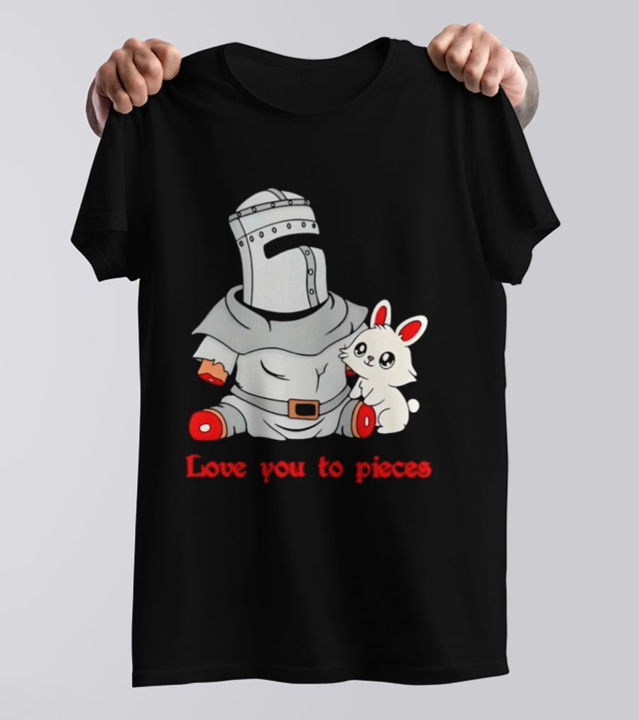 Knight With Amputated Limbs And Bunny Love You To Pieces T-Shirt