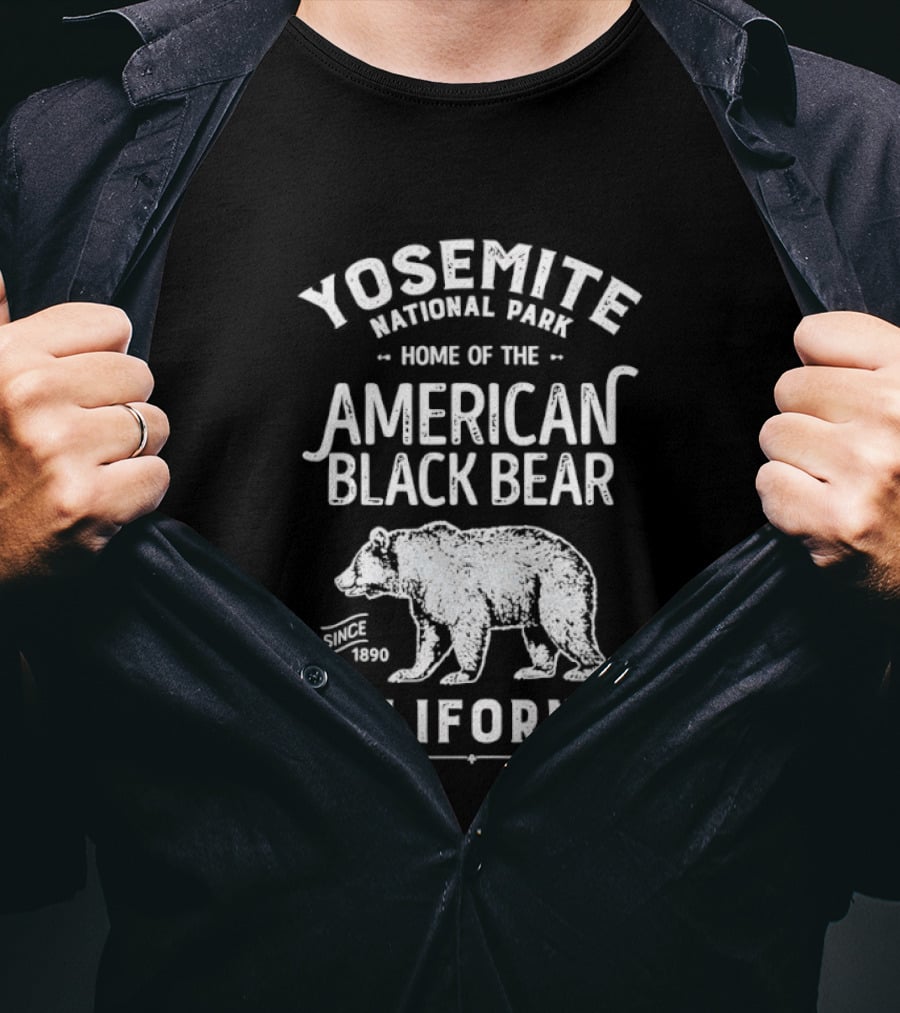 Yosemite National Park American Black Bear Since 1890 California T-Shirt