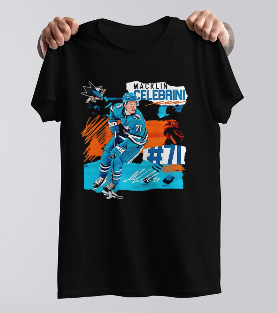 Macklin Celebrini San Jose Sharks Hockey 71 T-Shirt