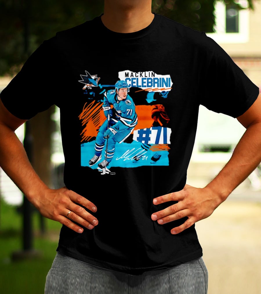 Macklin Celebrini San Jose Sharks Hockey 71 T-Shirt