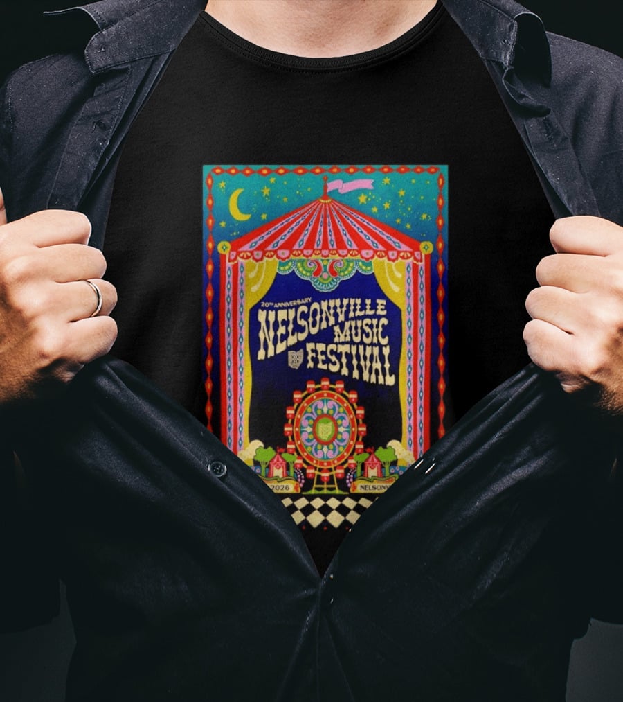 Nelsonville Music Festival 20th Anniversary June 18 20 2026 Nelsonville Ohio T-Shirt