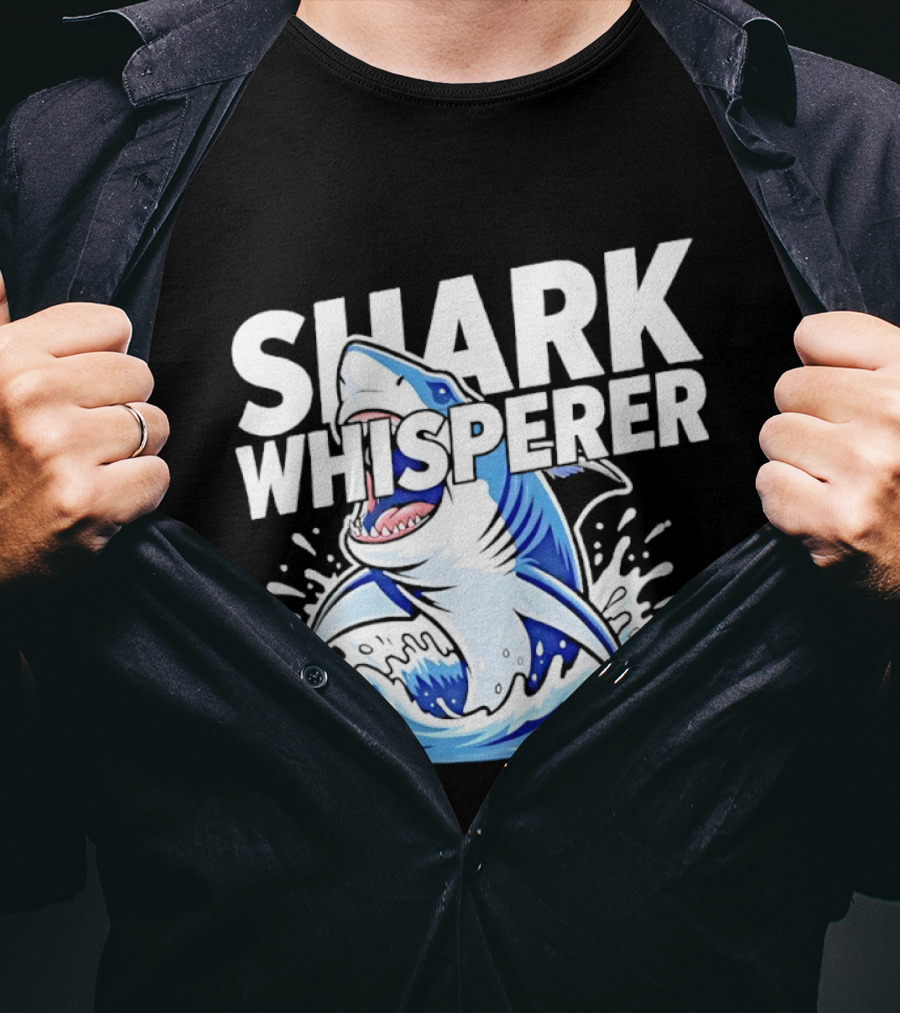 Shark Whisperer Great White Ocean Splash T-Shirt