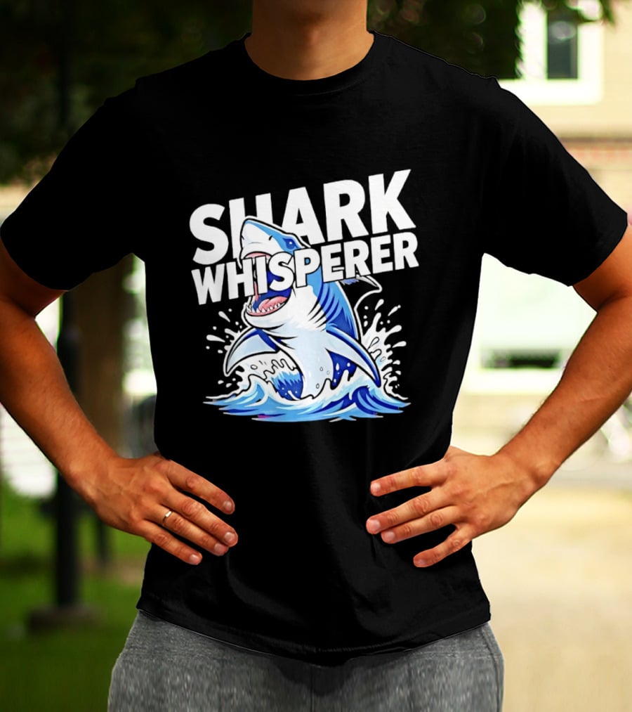 Shark Whisperer Great White Ocean Splash T-Shirt