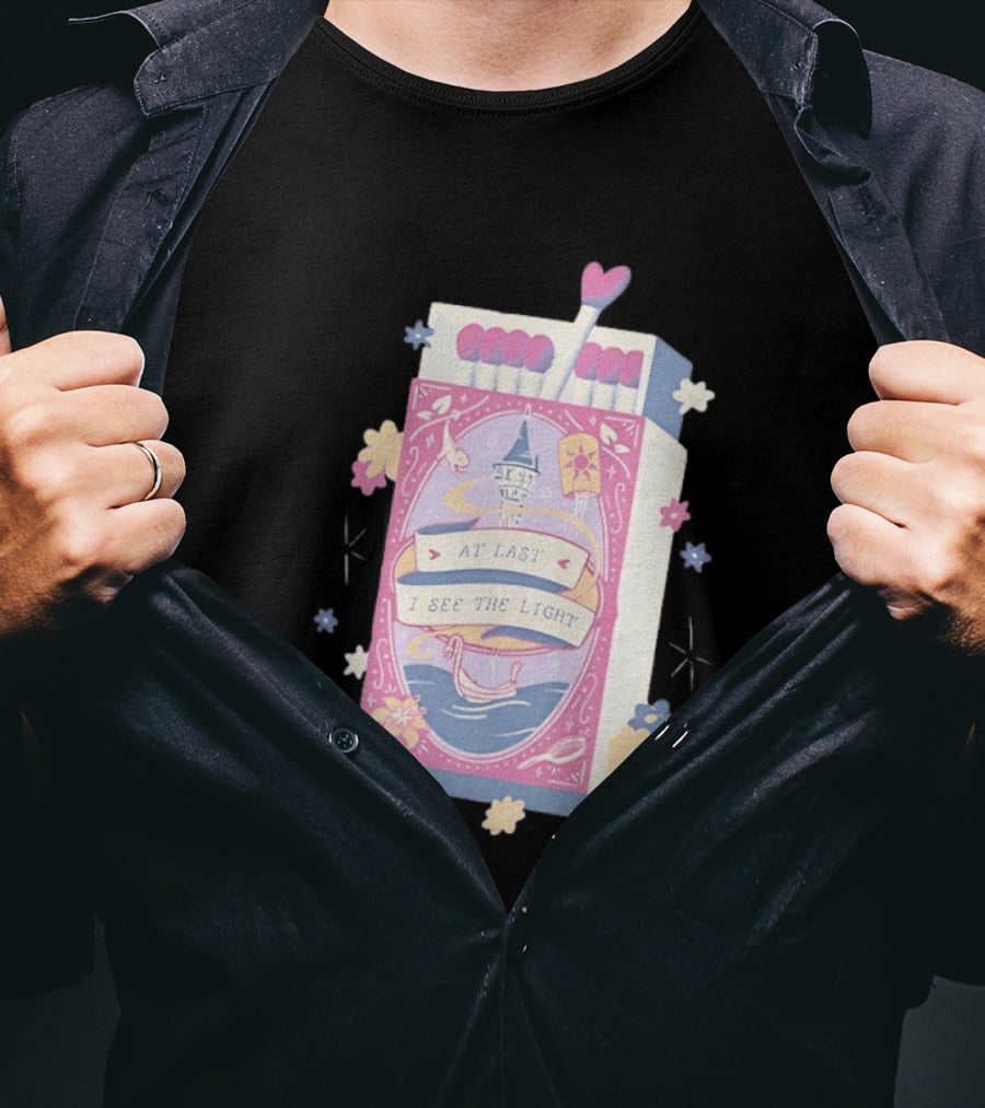 At Last I See The Light Floating Lantern Matchbox Flowers T-Shirt