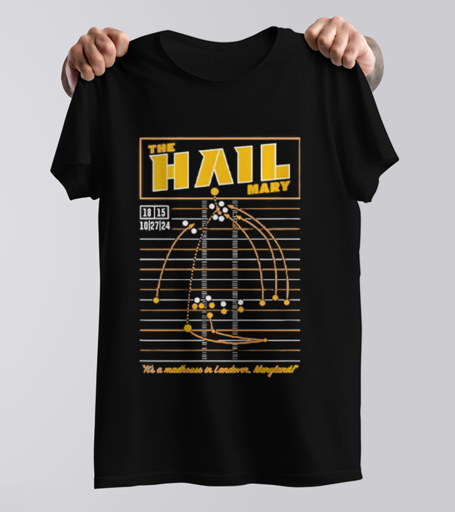 The HAIL Mary Washington Commanders Football Play Evolution T-Shirt
