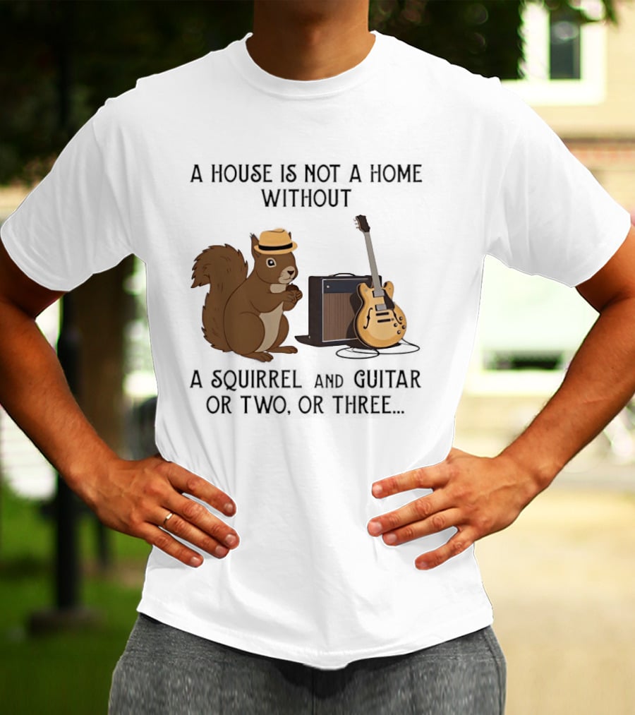 A House Is Not A Home Without A Squirrel And Guitar Or Two Or Three T-Shirt