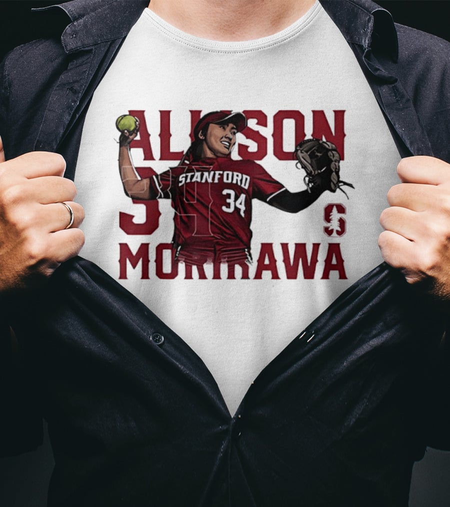 Allison Morikawa 34 Stanford Softball Cardinal S T-Shirt
