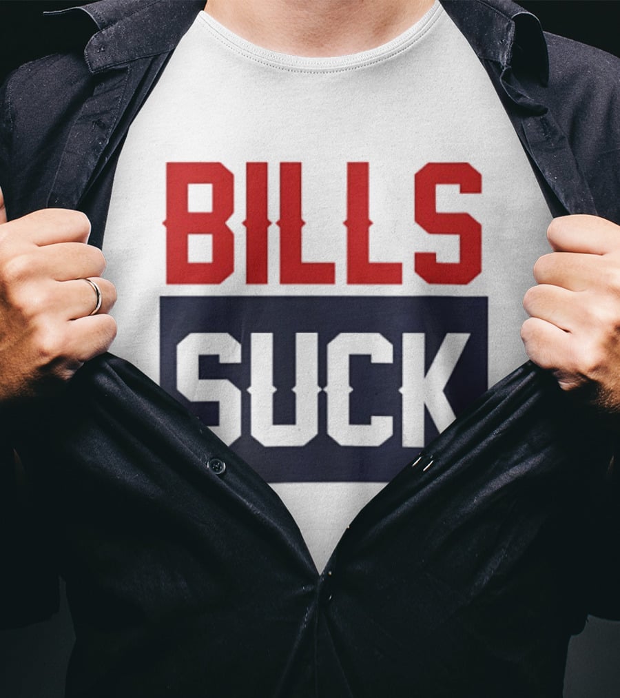 New England Patriots Rivalry Bills Suck Fan Gear T-Shirt