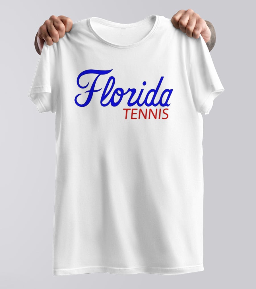 Florida Tennis Bold Blue Red Script T-Shirt