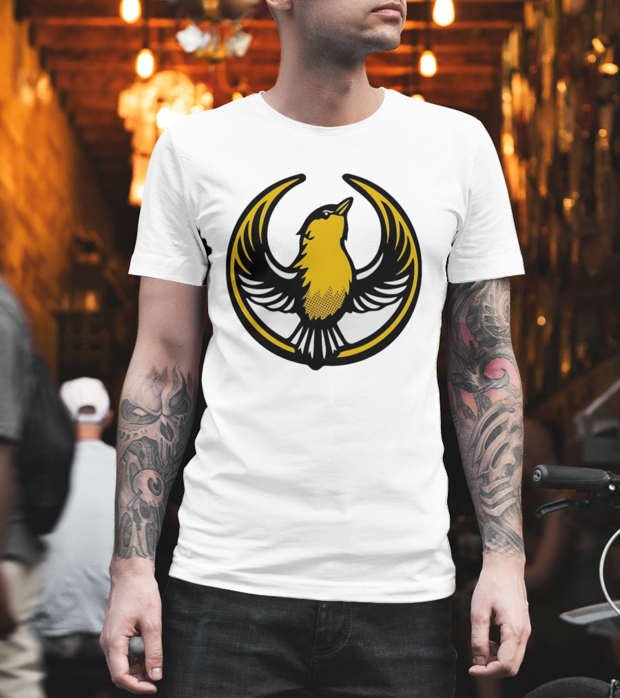 Rebel Goldfinch Alliance Starbird Emblem Bird T-Shirt