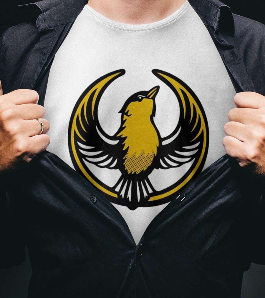 Rebel Goldfinch Alliance Starbird Emblem Bird T-Shirt