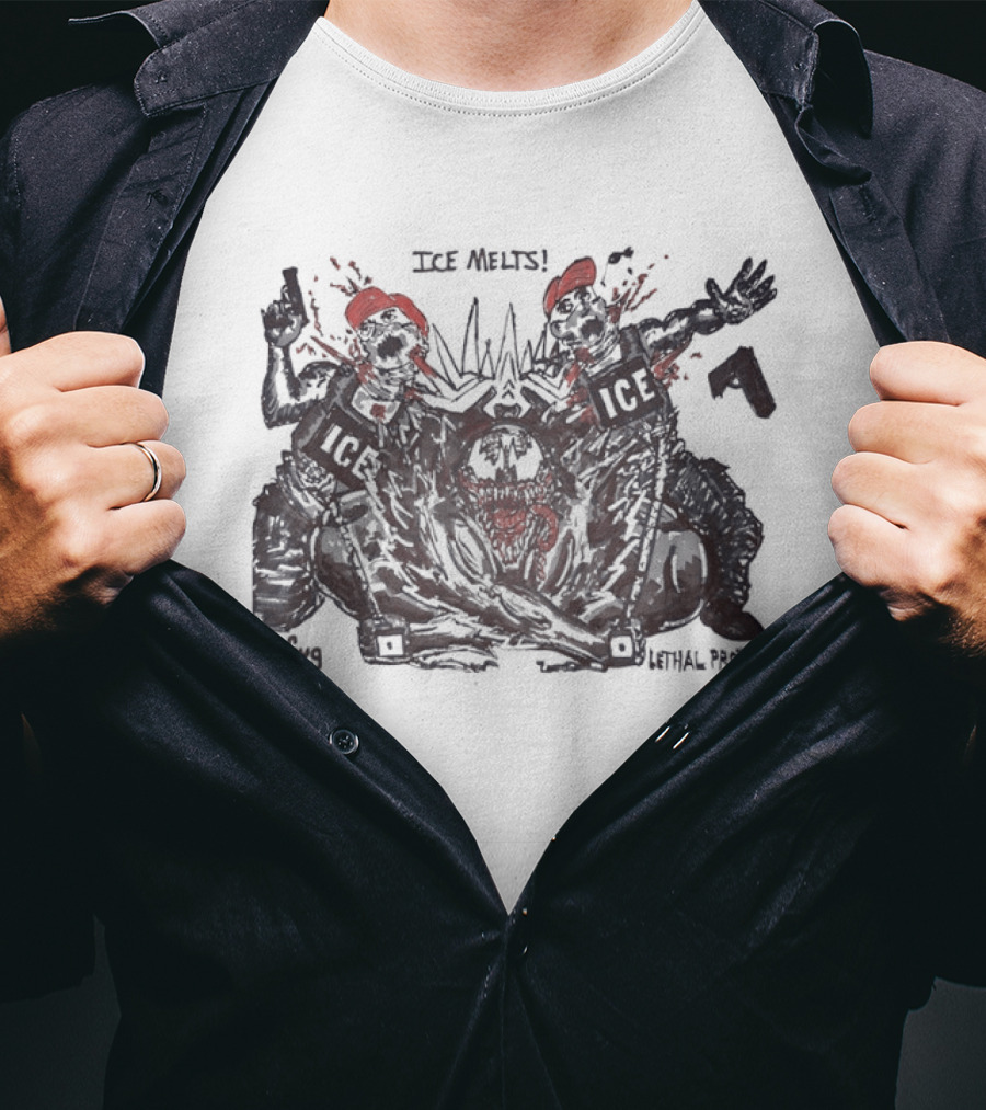 Venom Lethal Protector ICE Melts Army Tactical Horror T-Shirt