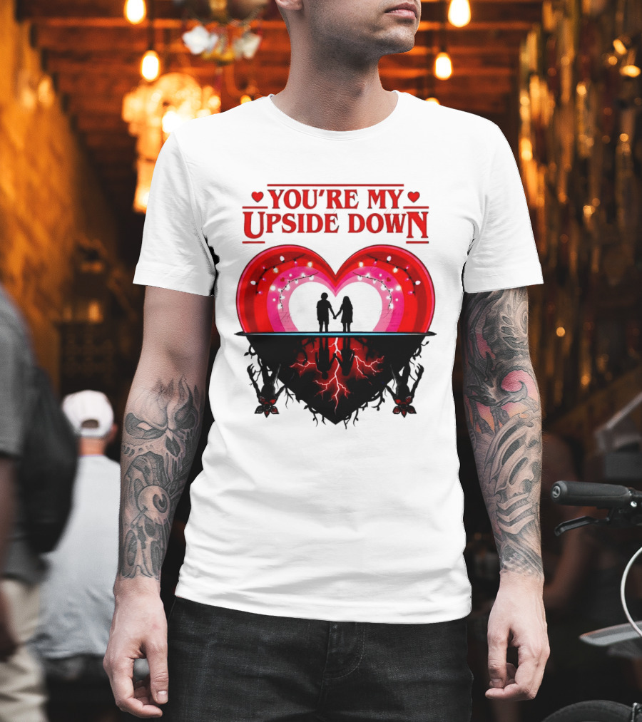 You're My Upside Down Heart Silhouette Couples Romance T-Shirt