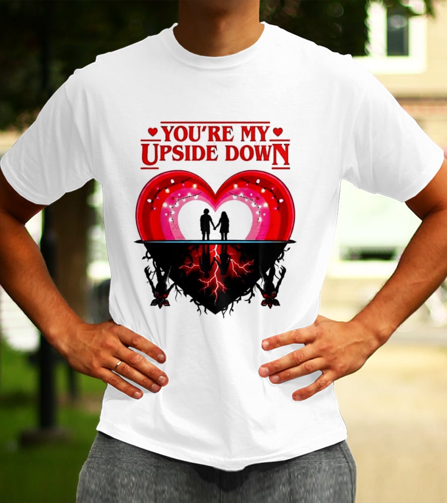 You're My Upside Down Heart Silhouette Couples Romance T-Shirt