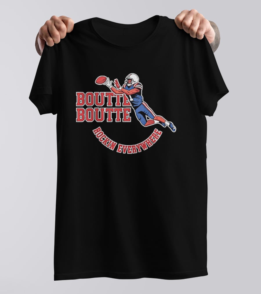 Boutte Boutte Rockin Everywhere Kayshon Boutte New England Patriots Football T-Shirt