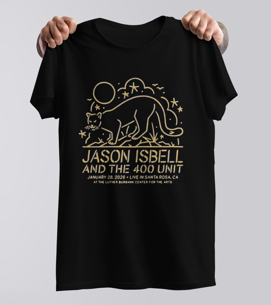Jason Isbell And The 400 Unit Live Santa Rosa CA Luther Burbank Center January 28 2026 T-Shirt