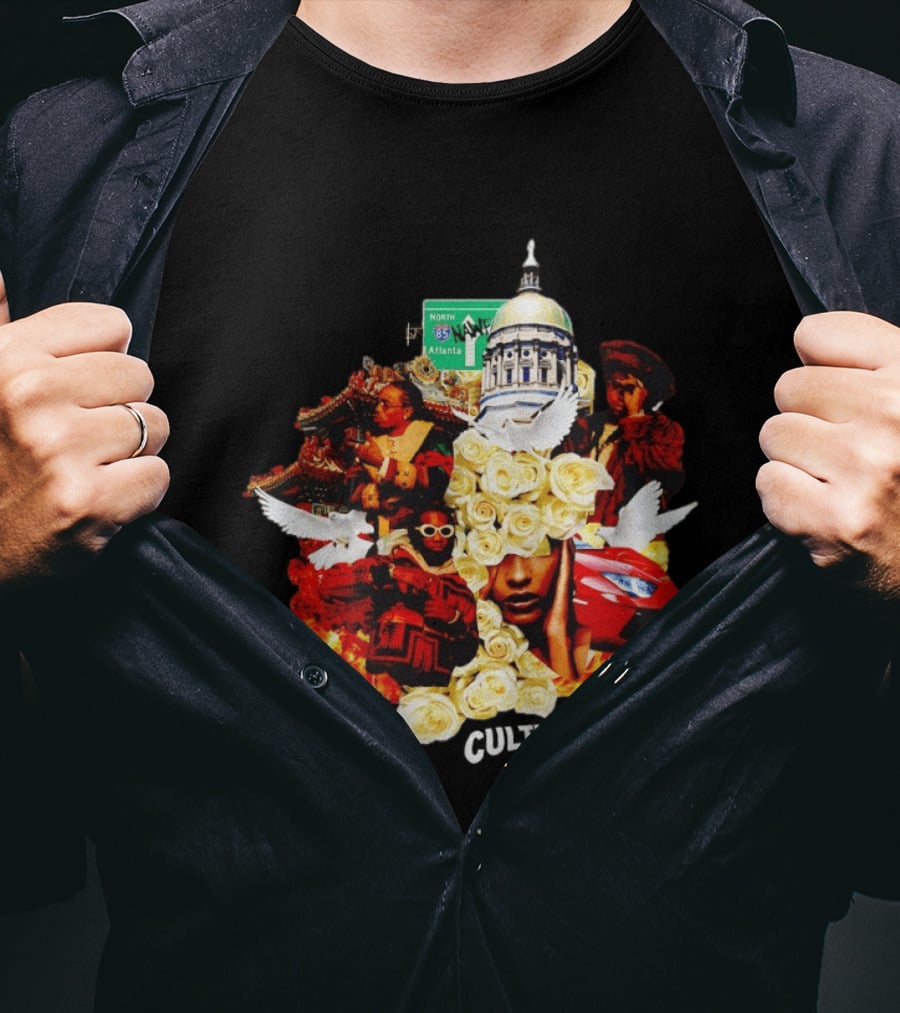 Culture Band Roses Album Iconic Atlanta North 85 Collage T-Shirt