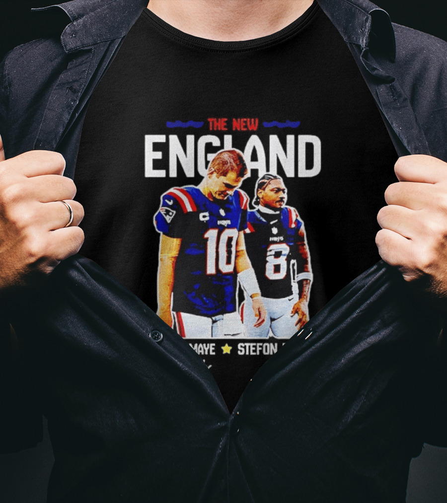Drake Maye Stefon Diggs New England Football T-Shirt