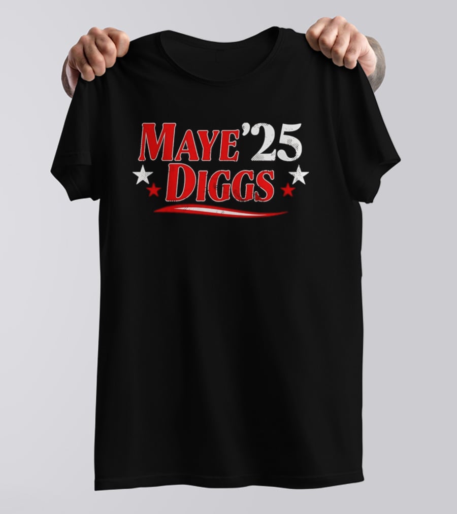 Maye Diggs '25 New England Patriots Stars Stripes T-Shirt