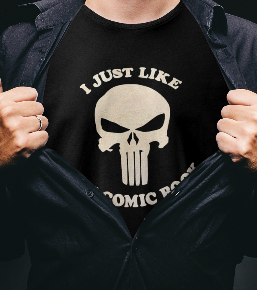 I Just Like The Comic Book Skull Fan T-Shirt