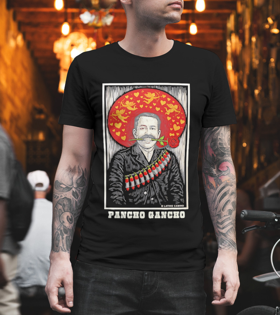 Emiliano Zapata Rose Image Latino Comics Pancho Gancho T-Shirt