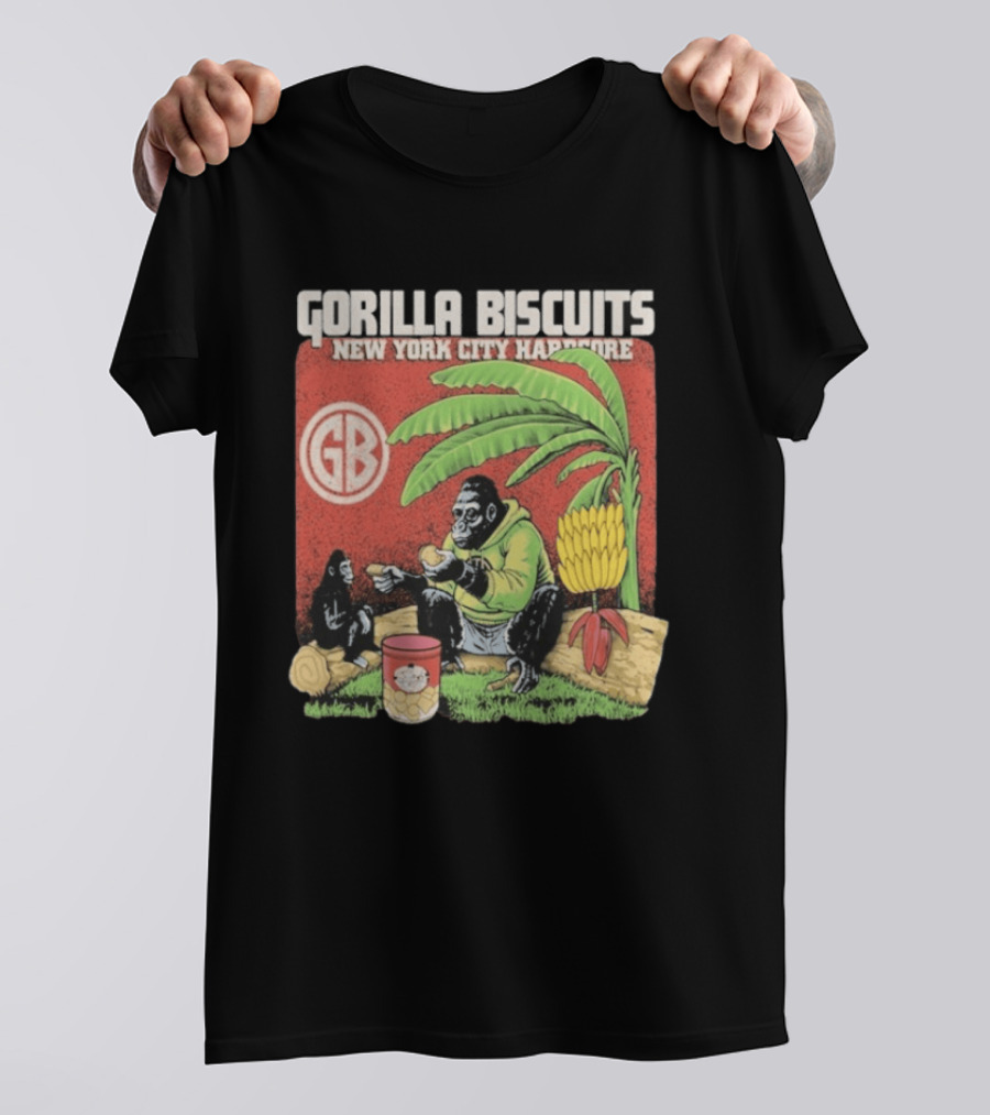 Gorilla Biscuits New York City Hardcore GB Logo Banana Tree Scene T-Shirt