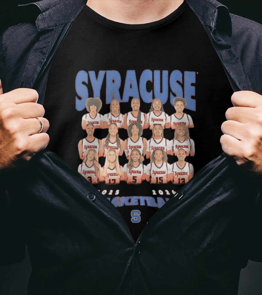 Syracuse Basketball 2025 2026 Women's Team Collage T-Shirt