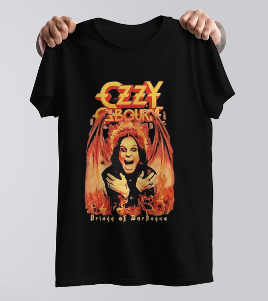 Ozzy Osbourne Flames Prince Of Darkness Fiery Wings T-Shirt