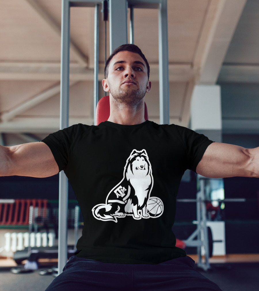 Texas A&M Reveille Basketball Mascot Aggies T-Shirt