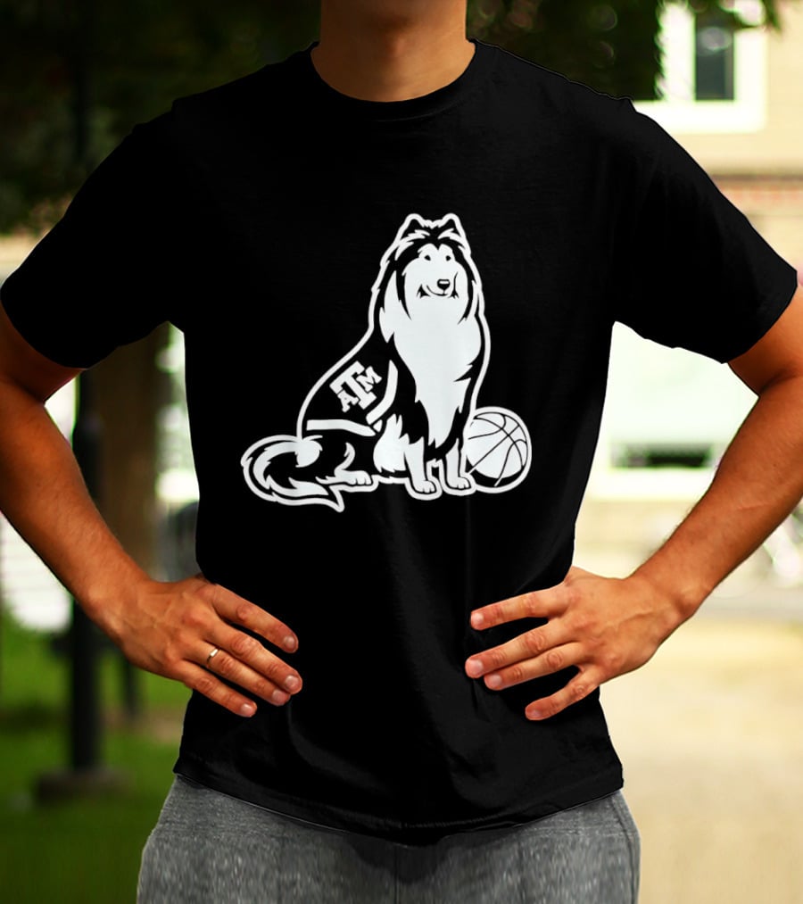Texas A&M Reveille Basketball Mascot Aggies T-Shirt