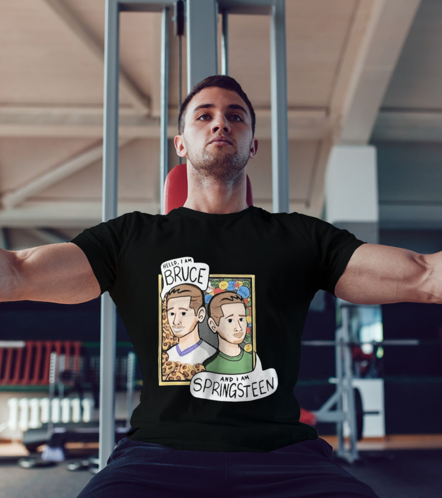 Bruce And Springsteen Hello I Am Tom Grossi T-Shirt