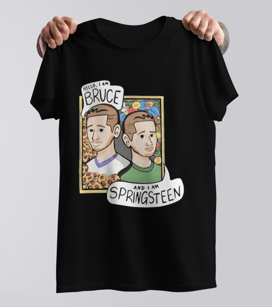 Bruce And Springsteen Hello I Am Tom Grossi T-Shirt