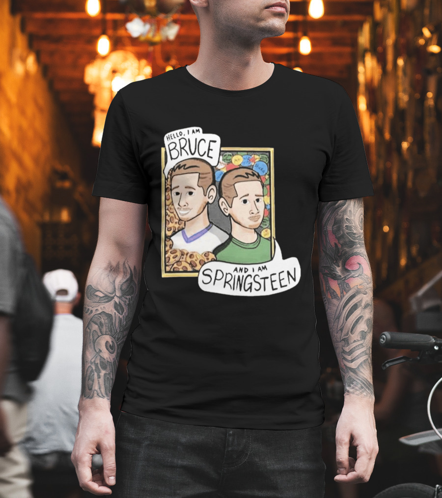 Bruce And Springsteen Hello I Am Tom Grossi T-Shirt