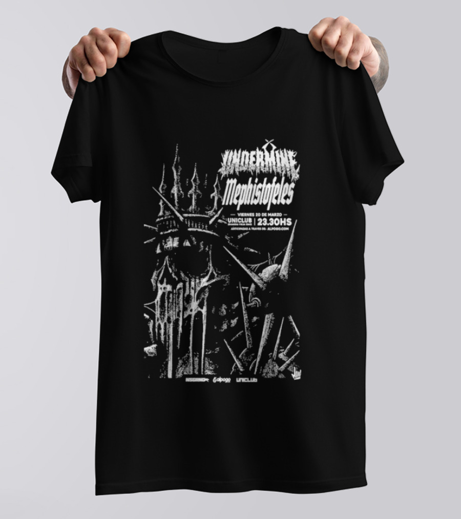 Undermine Mephistofeles Live March 20 2026 Uniclub Buenos Aires T-Shirt