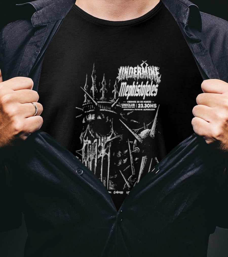 Undermine Mephistofeles Live March 20 2026 Uniclub Buenos Aires T-Shirt