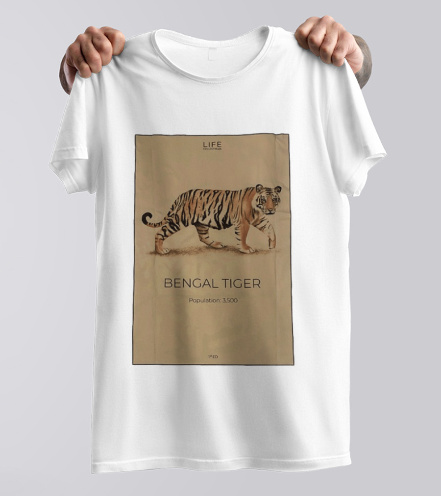 Life Collections Bengal Tiger Population 3,500 1st Ed T-Shirt