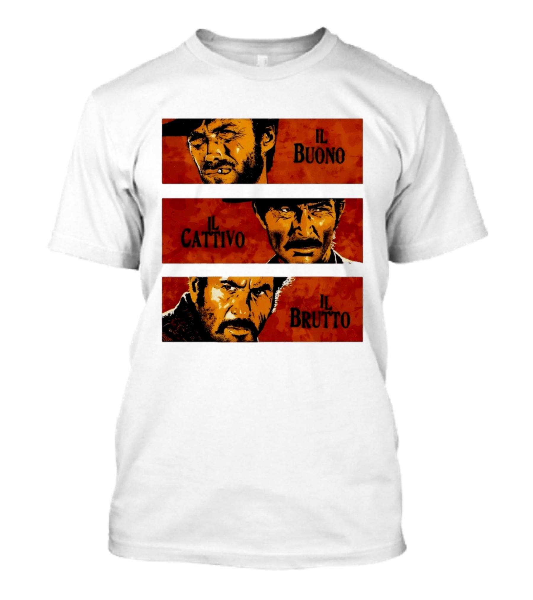 IL Buono IL Brutto IL Cattivo Spaghetti Western Iconic Characters T-Shirt