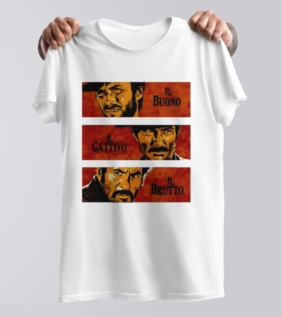 IL Buono IL Brutto IL Cattivo Spaghetti Western Iconic Characters T-Shirt