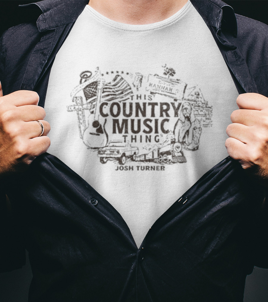 Josh Turner This Country Music Thing Guitar Cowboy Hat Stars Flag T-Shirt