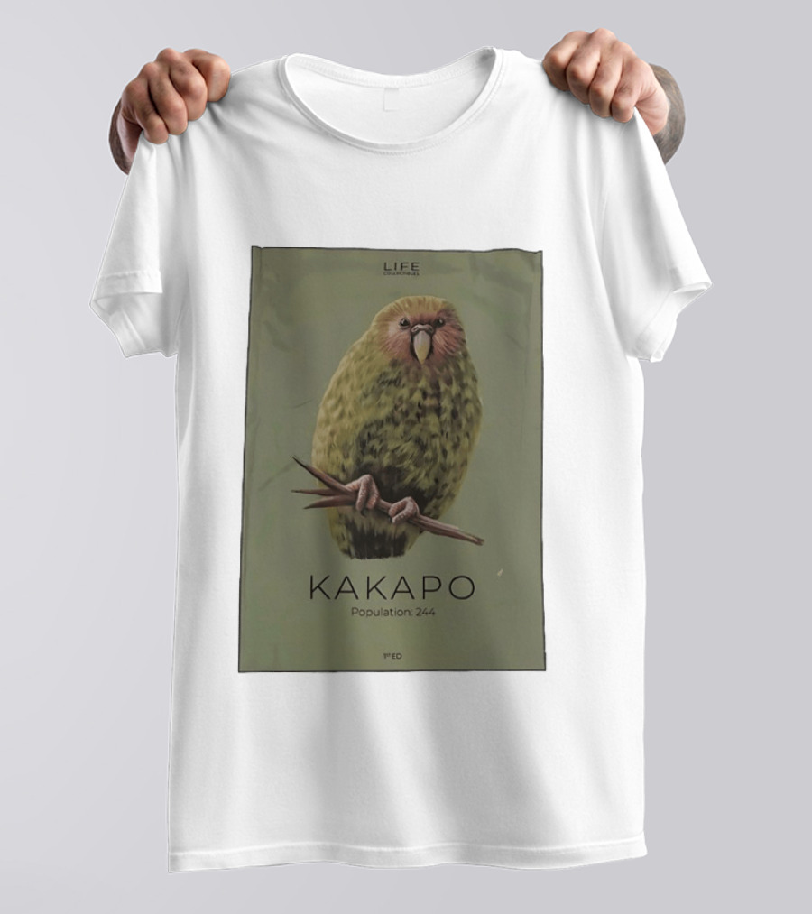 Life Conservation Kakapo Population 244 1st Edition T-Shirt