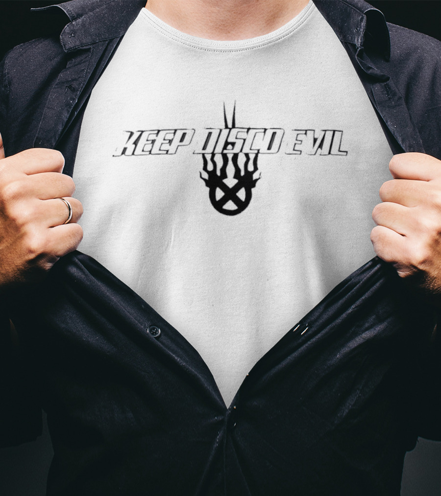 Keep Disco Evil Skull Flame T-Shirt