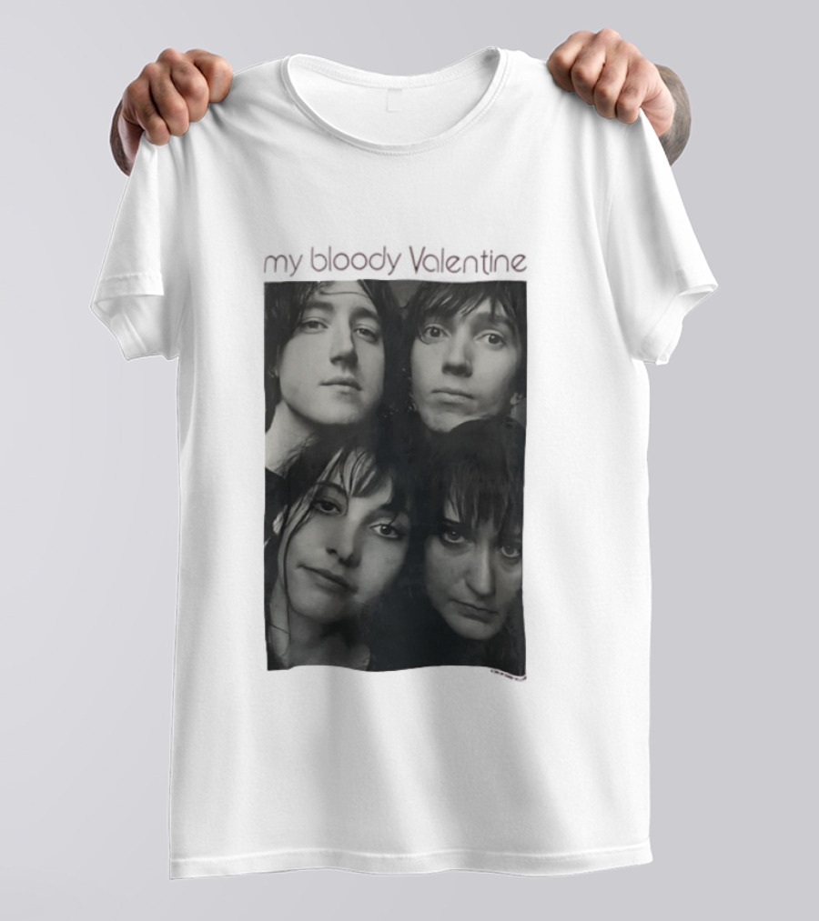 My Bloody Valentine Kevin Shields Bilinda Butcher Colm O'Ciosoig Deb Googe Vintage Band Photo T-Shirt