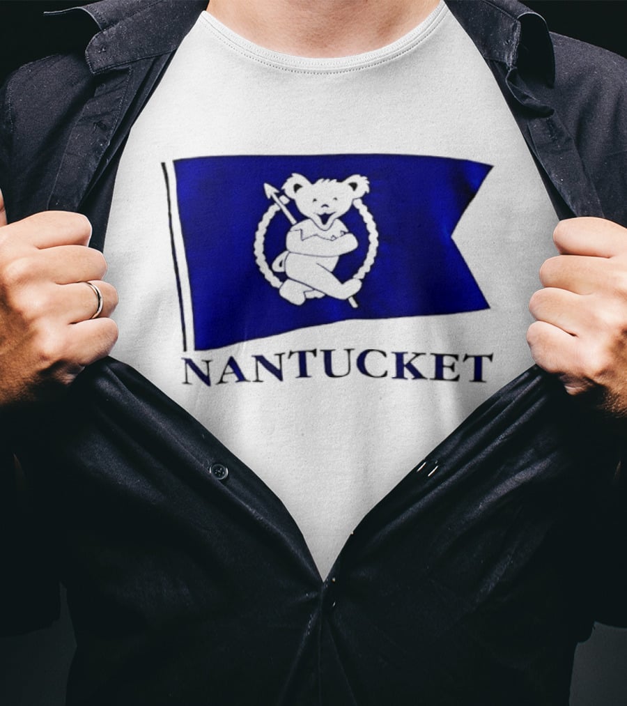 Nantucket Flag Grateful Dead Dancing Bear T-Shirt