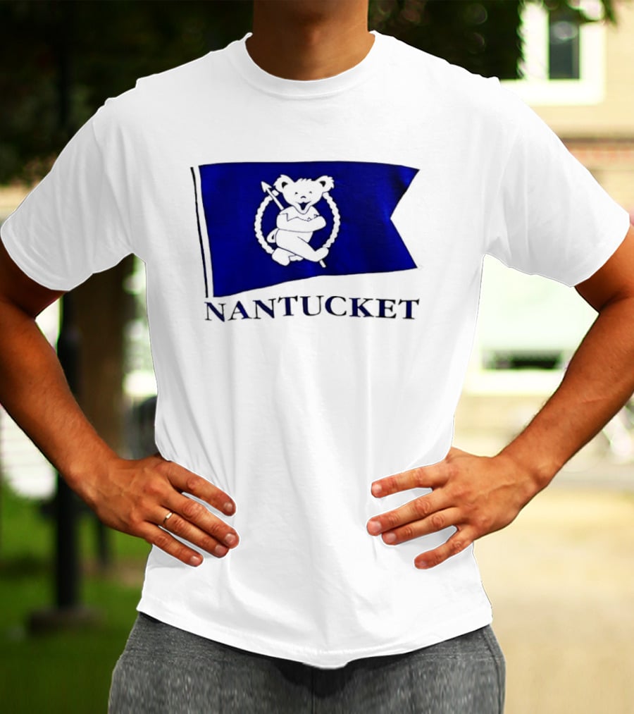 Nantucket Flag Grateful Dead Dancing Bear T-Shirt
